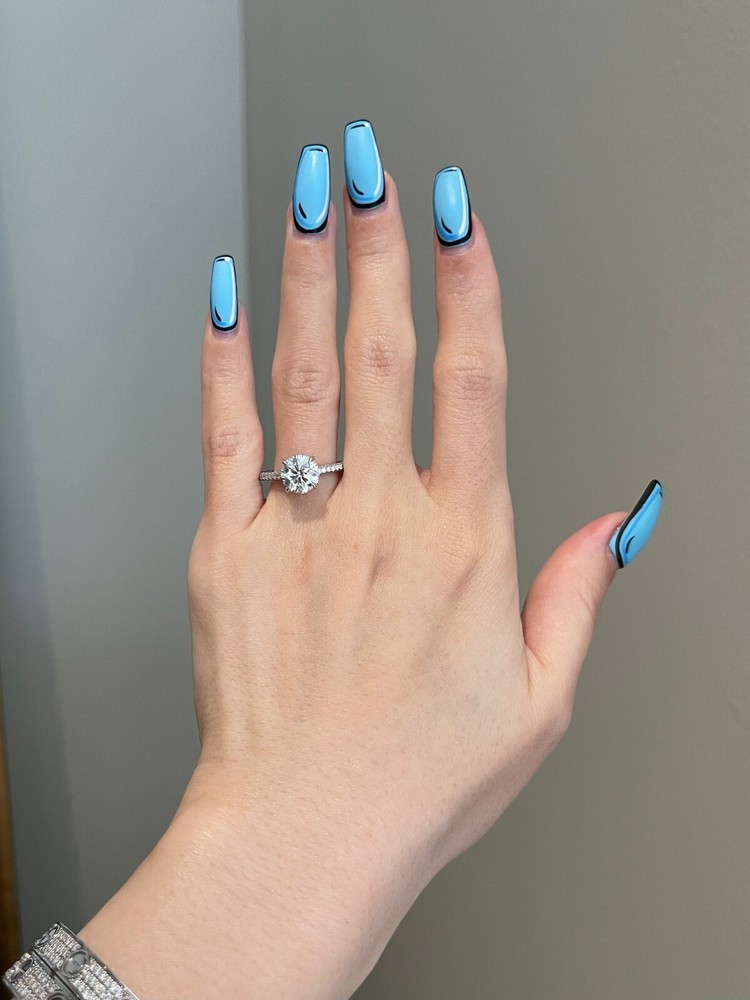 2 CT ROUND MOISSANITE HALO SETTING ENGAGEMENT ETERNITY RING FOR YOUR BATTER HALF