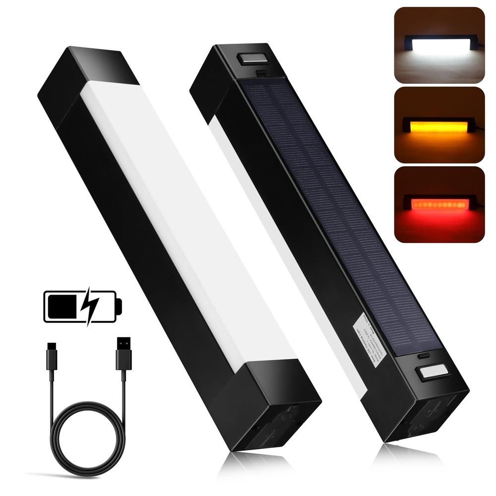 Solar Rechargeable Camping Lantern, 4000mAh Survival Camping Lantern for Powe...