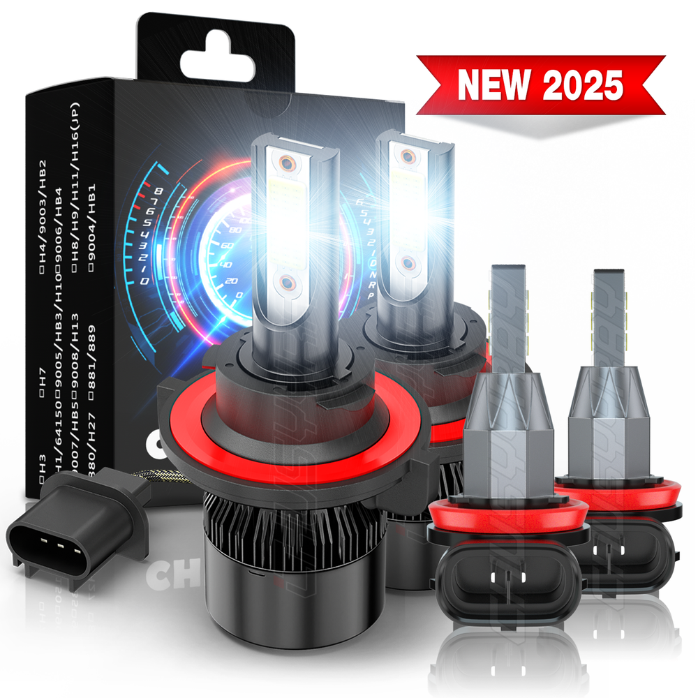 2006-2007 Mitsubishi Eclipse LED 9008 Headlight & H11 Fog Bulbs C9B