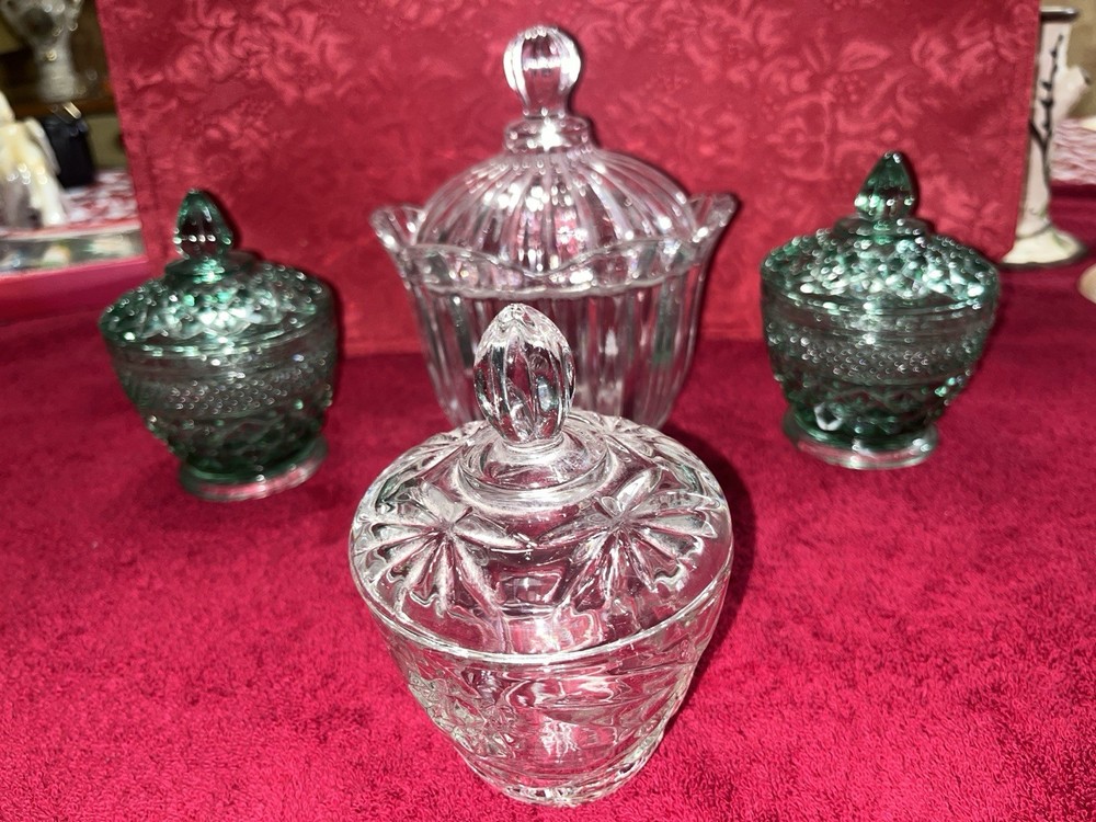 Vintage Candy Dish Set - Crystal Clear Crystal - China