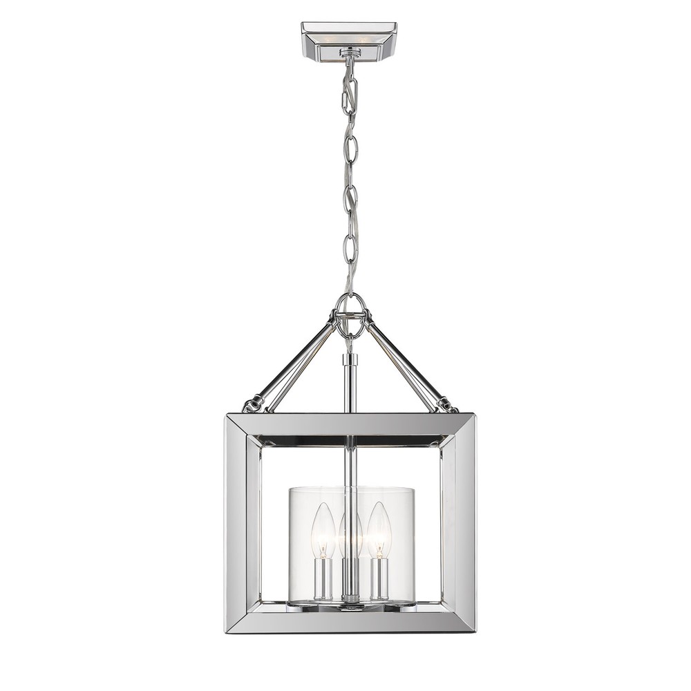 Golden Lighting 2074-SF CLR Chrome Smyth 3-Light 11-3/4