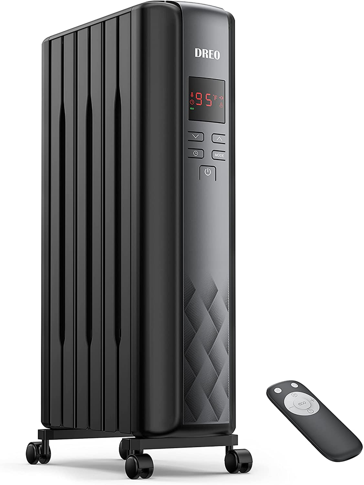 Oil Filled Radiator Heater with Remote Control 4 Heating Modes Energy Efficient