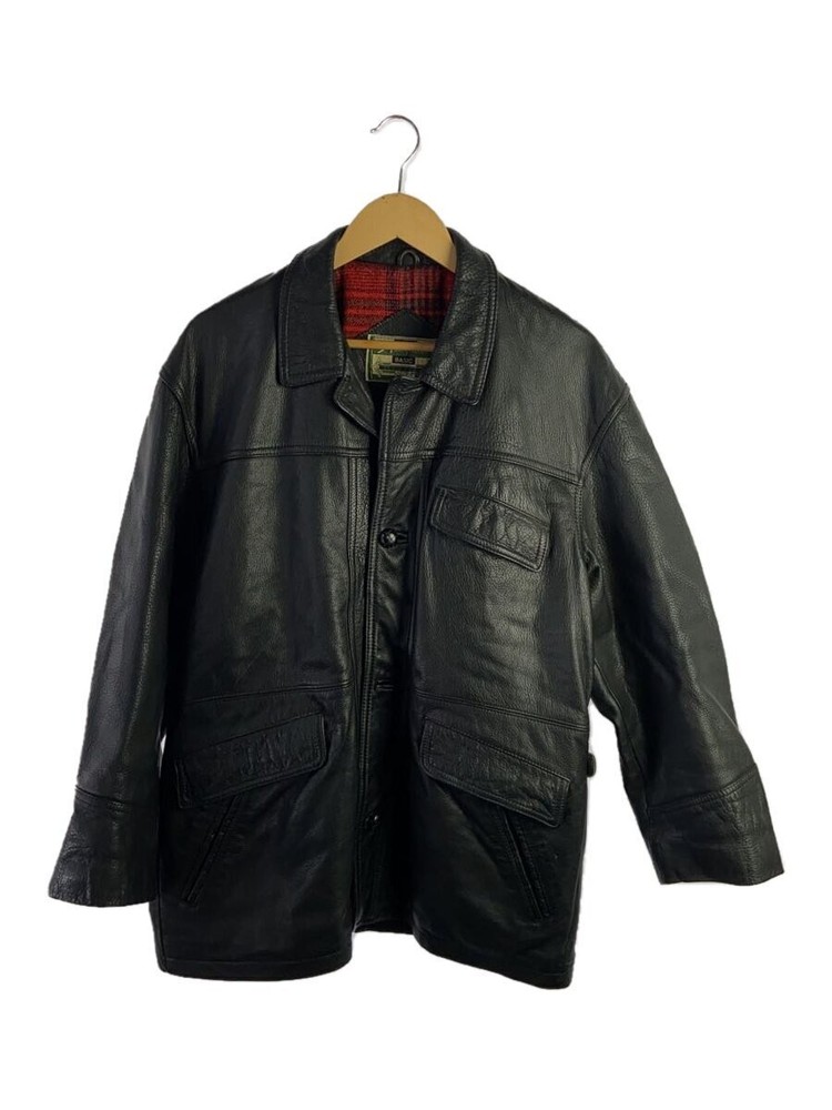 Men's Black Cowhide Leather Blouson Jacket 2246