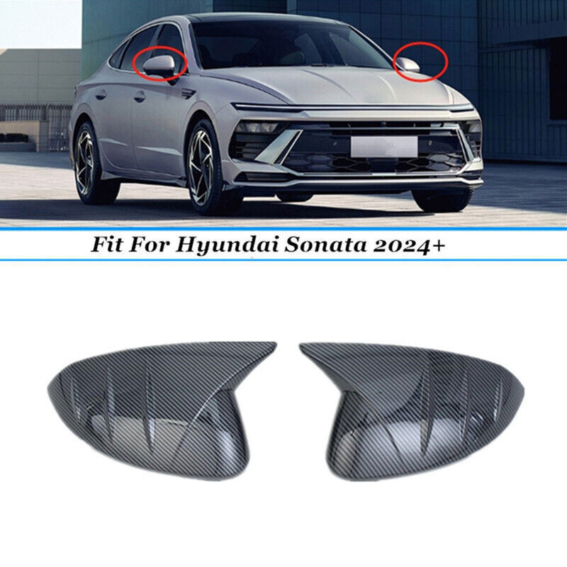 Hyundai Sonata 2024-25 Carbon Fiber OX Horn Mirror Cover Trim