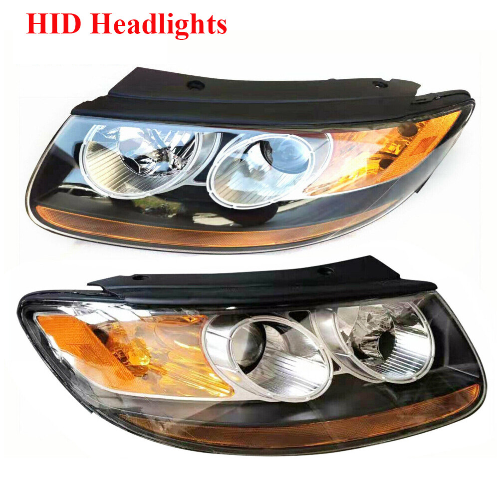 Pair Set For 2007-2012 Hyundai Santa Fe Headlights Left+Right Head Lamp Assembly