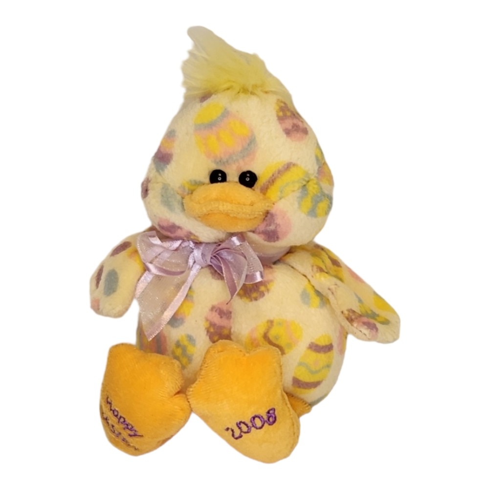 Easter Plush Stuffed Animal TY Beanie Baby 'Quackington' - Easter Duck 2008