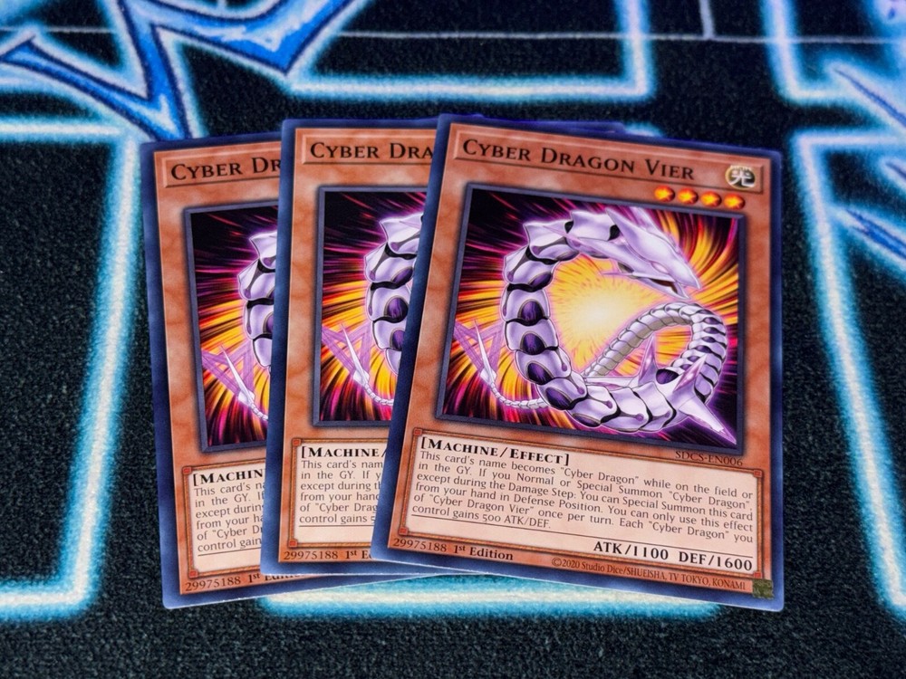Cyber Dragon Vier x3 SDCS Common Card Set