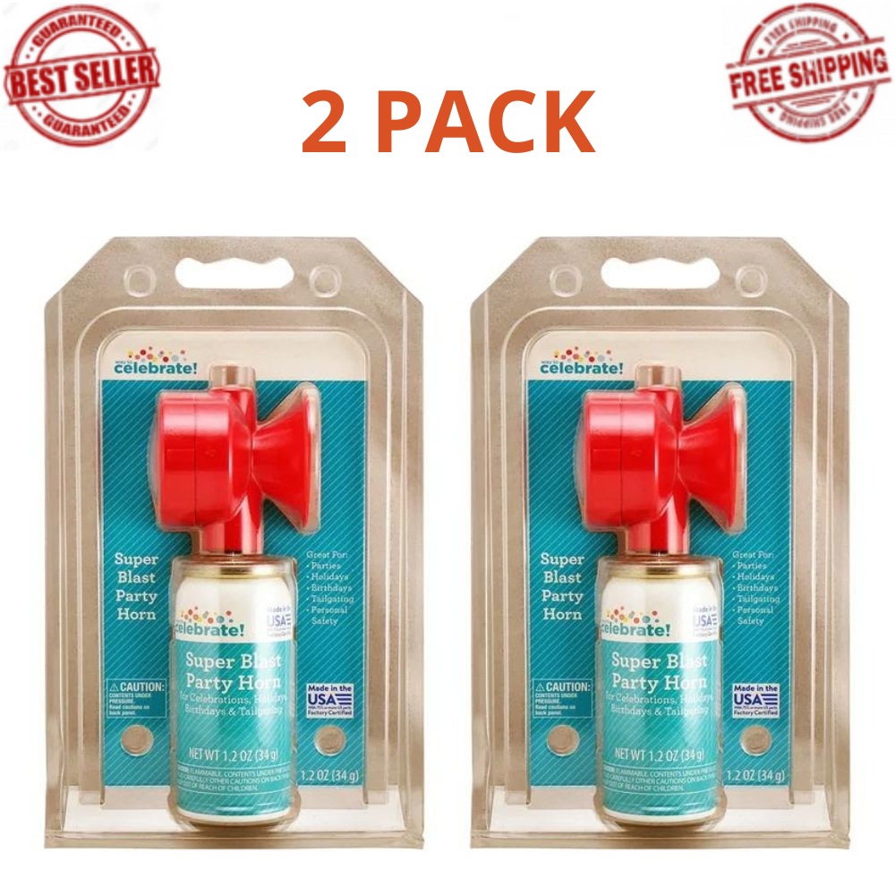 Super Loud Air Party Horn Noisemaker Celebrations, Holidays Sports Hand Held 2PK