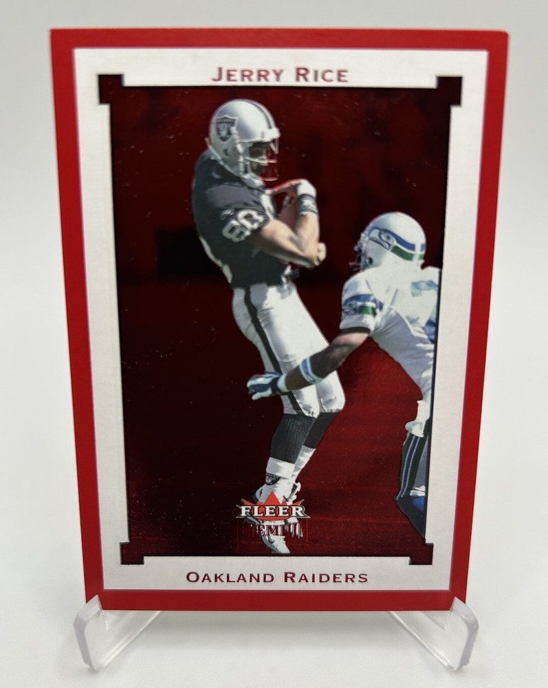 2002 Fleer Premium  / Jerry Rice / Ruby Red / 047/100 /  “Very Rare” ! /  Grade!