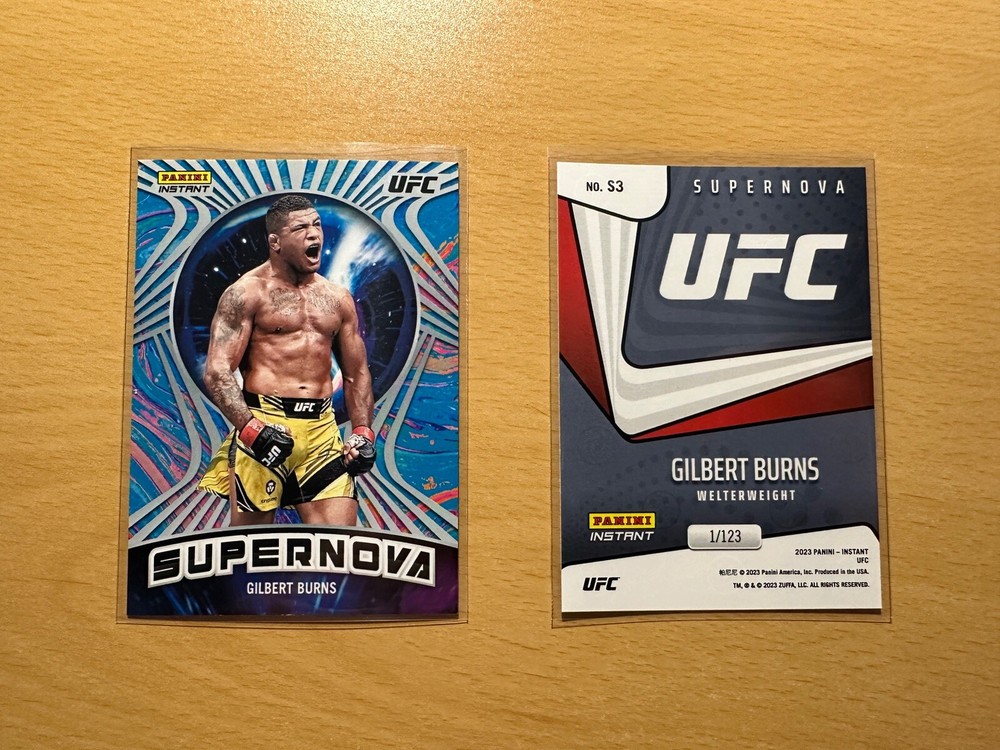 GILBERT BURNS - 2023 Panini Instant UFC SUPERNOVA #S3 SHORT PRINT - 1/123