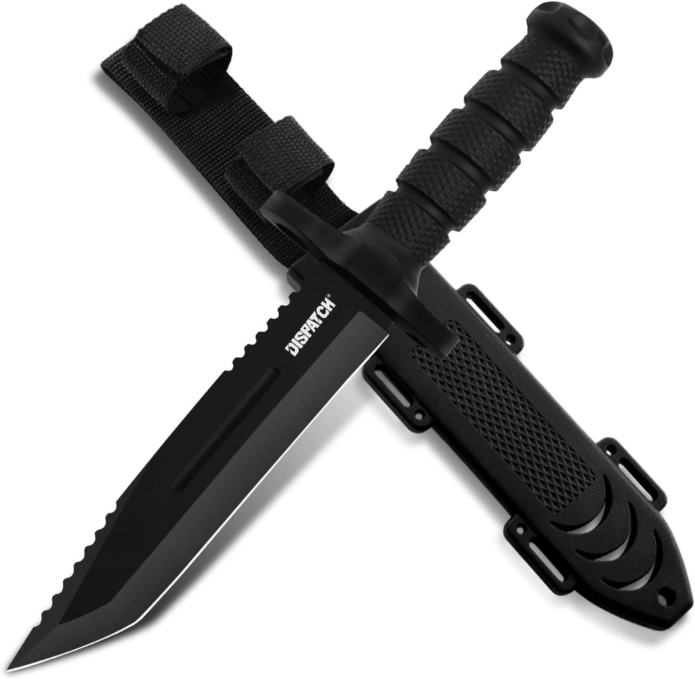 12-Inch Fixed Blade Hunting Knife with Sheath - Survival Tactical Knife for Men