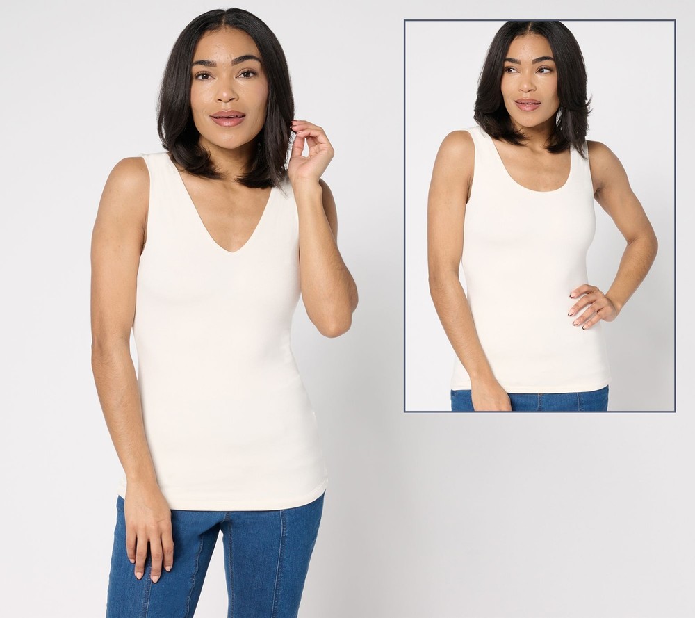 Joan Rivers Classics Collection Women's Top Sz M Wardrobe Builders White A645453
