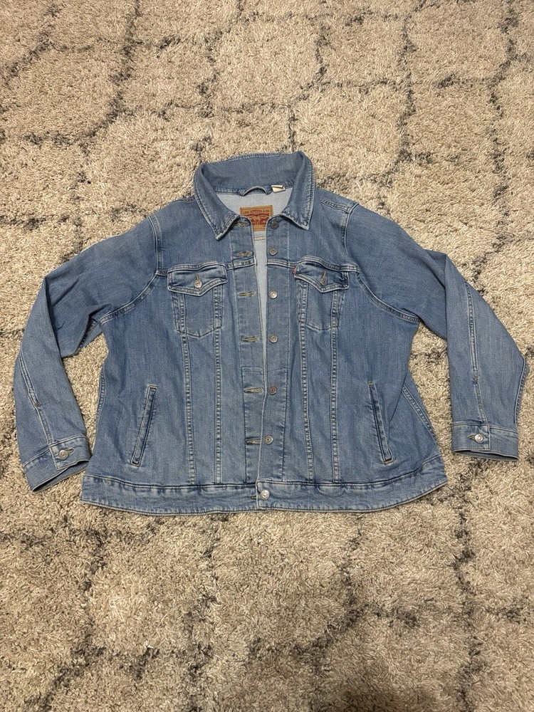Levis Strauss Co Blue Jean Button Up Denim Jacket Womens Size 3XL Red Label