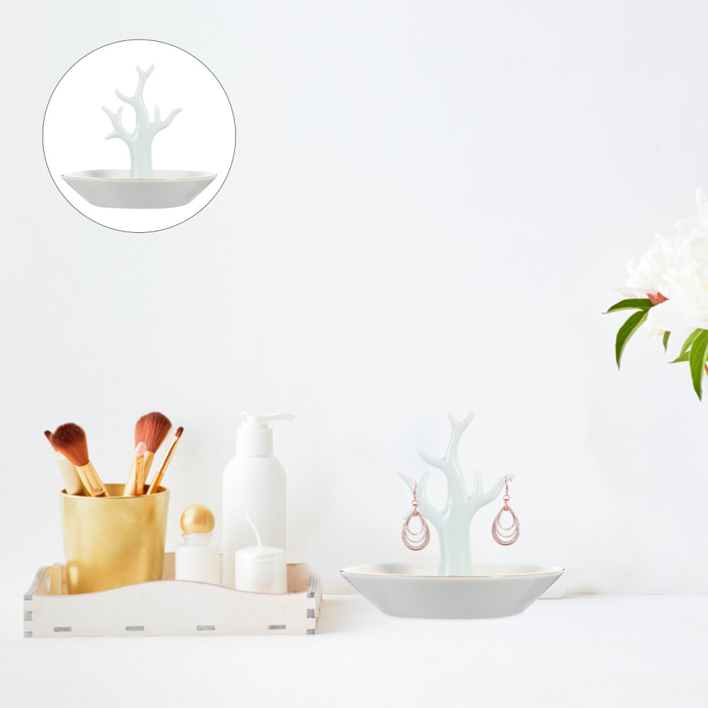 Jewelry Organizer Twig Tray Earring Holder Stand Hanging Rack