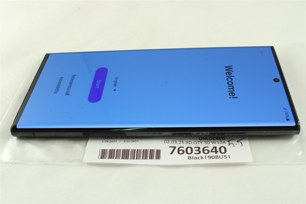 Samsung Galaxy S22 Ultra 5G 512GB Black - Unlocked AT&T T-Mobile Verizon 7603640