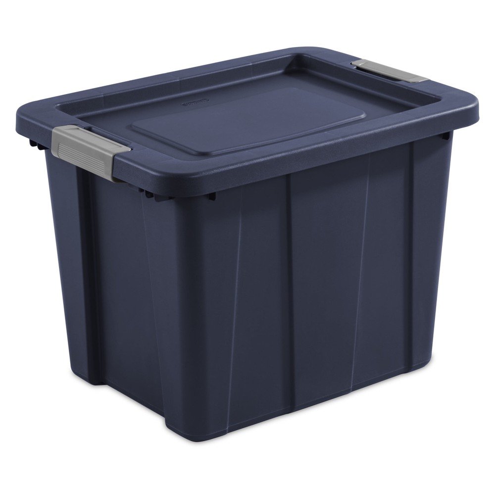 Sterilite 18-Gallon Heavy-Duty Latching Storage Tote in Dark Blue