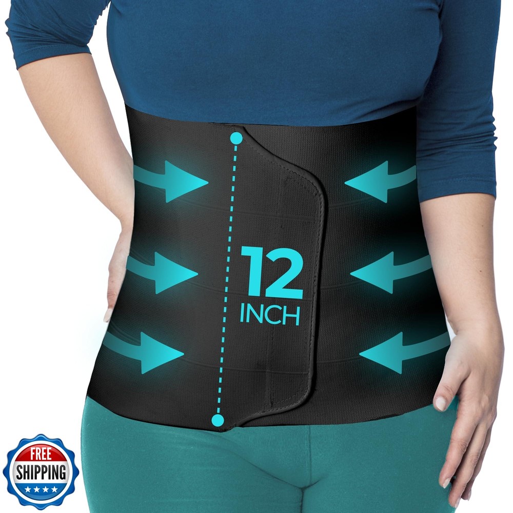 QORE LOGIQ Plus Size Abdominal Binder Post Surgery - C Section Belly Binder,