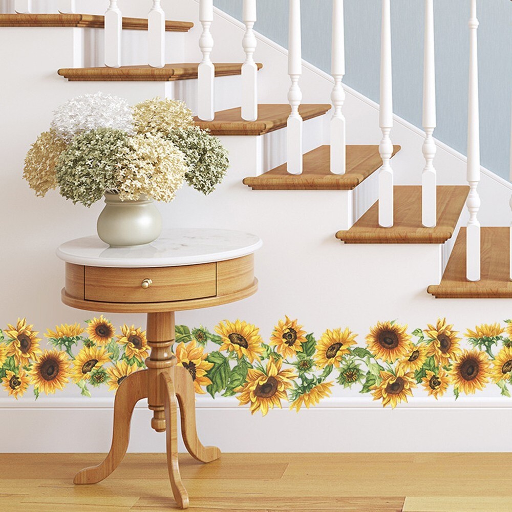 Sunflower Stickers Bedroom Living Room Wall Stickers Decal Mural Home Decoration