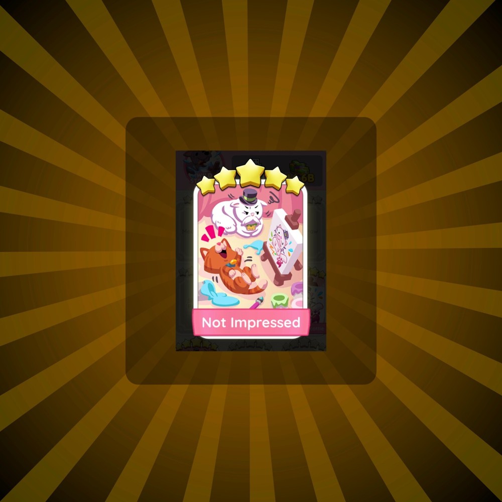 Not Impressed - Mono Go 5 Stars Sticker ⚡ Artful Tales Album ⚡ Fast Delivery