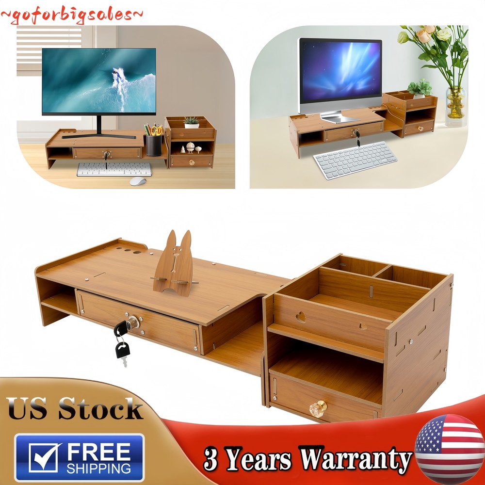 Desktop Monitor Stand Rectangle Monitor Riser Computer Monitor Booster Stand