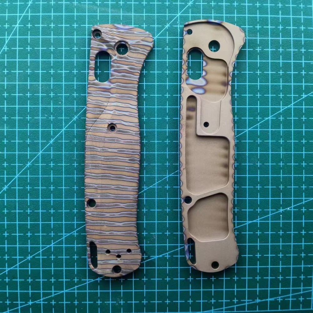 1 Pair Custom Made Titanium Handle Scales for Benchmade Bugout 535 Folding Knife