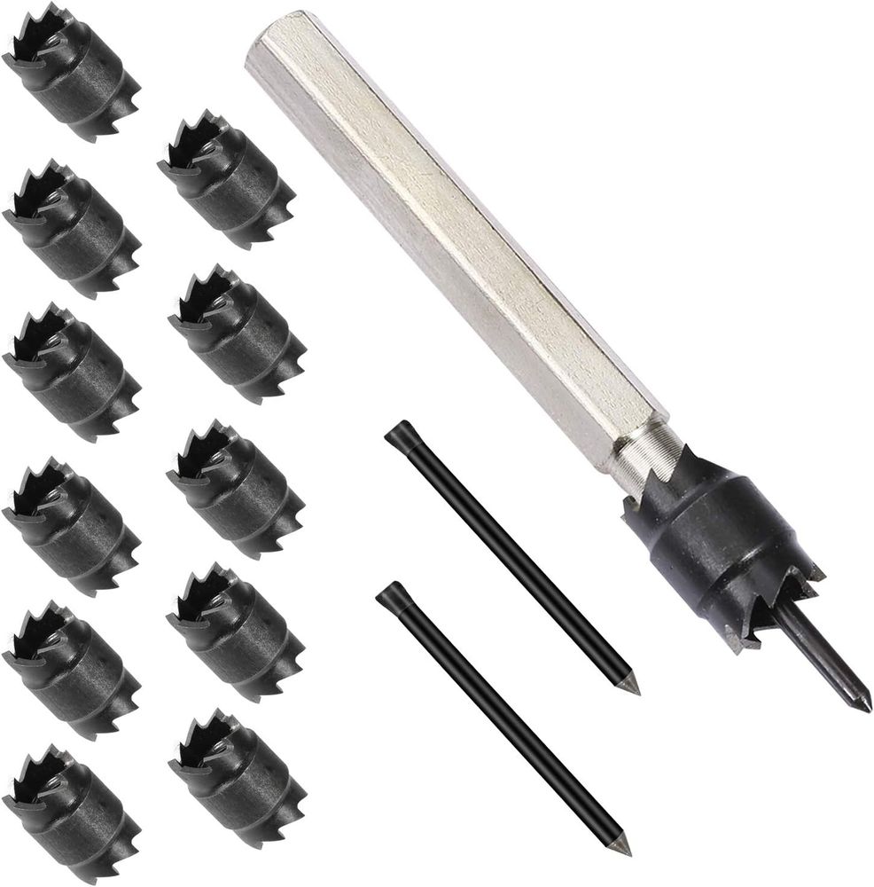 14-Pack Double Sided HSS Spot Weld Cutter Set with 3/8