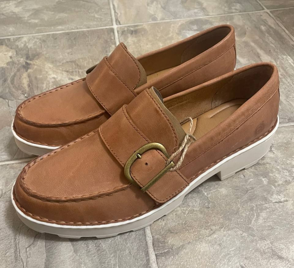 Born Contessa Loafers Womens 10 Brown Leather Slip On Shoes