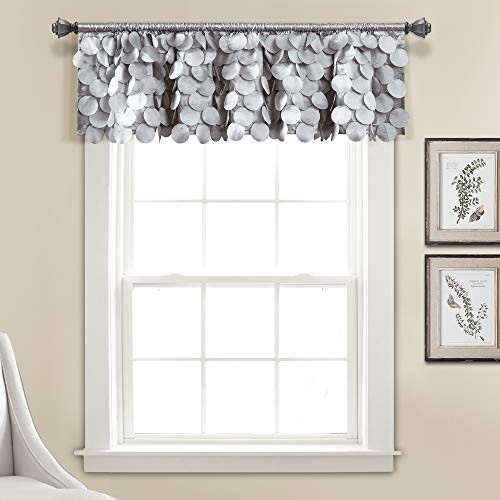 Gigi Valance 70x14 Textured Window Kitchen Blush Light Gray