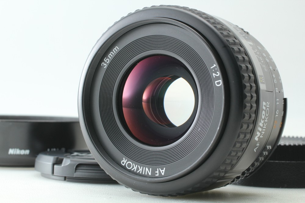 【Top MINT /Hood】 Nikon AF Nikkor 35mm f/2 Lens Wide Angle for F mount From JAPAN