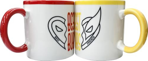 Marvel Pair Mug Deadpool & Wolverine super hero bubs friend Disney Japan New F/S