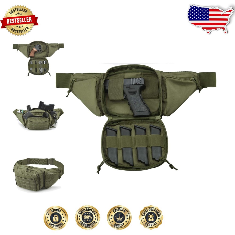 Durable 1000D Nylon Tactical Fanny Pack - Ultimate Holster for Firearms & Gear