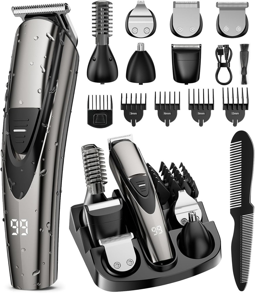 SHPAVVER Electric Beard Trimmer for Men 16-in-1 Professional Barber Hair Clip...