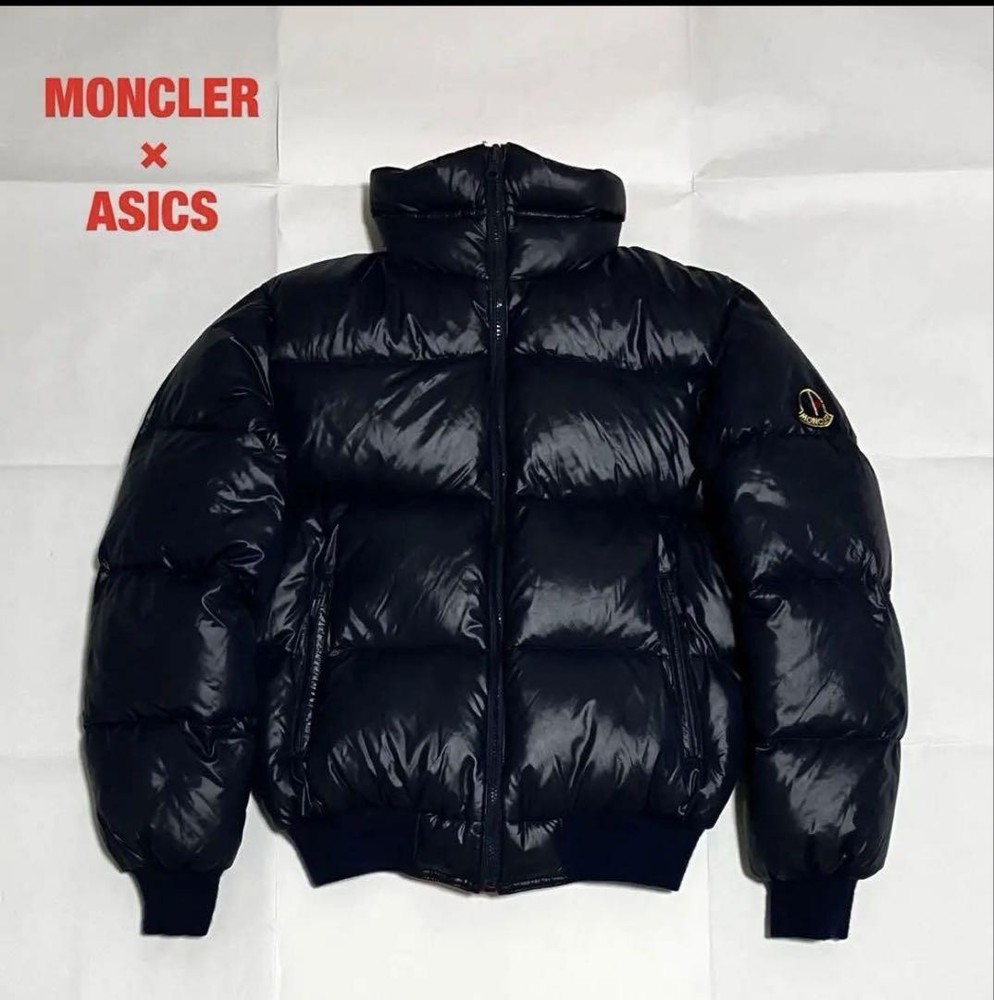 Vintage 80s Moncler Reversible Down Jacket with Asics Collab