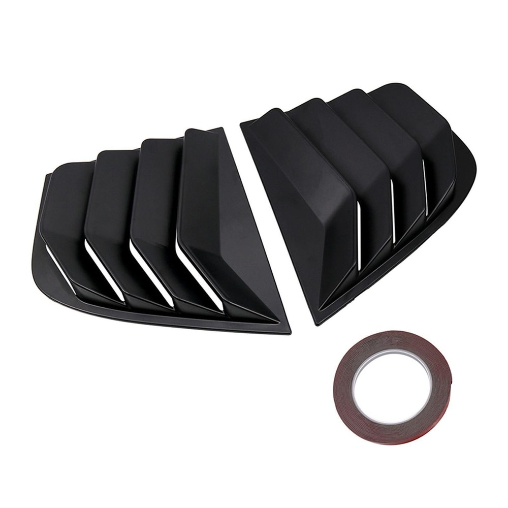 For 18-22 KIA STINGER 2Pcs BLACK SIDE WINDOW LOUVERS SCOOP WINDSHIELD COVER VENT