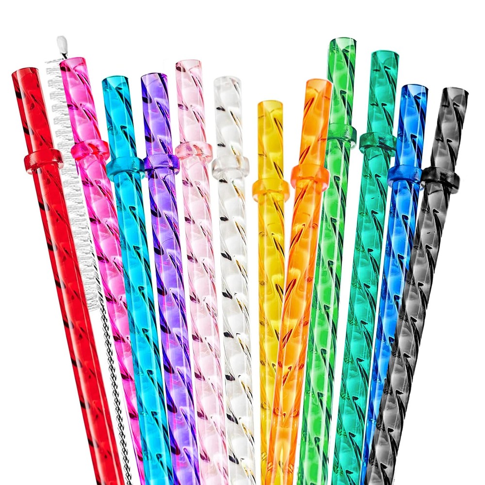 30pcs Swirl Straws for Starbucks Tumbler Reusable Drinking Straws for party cups