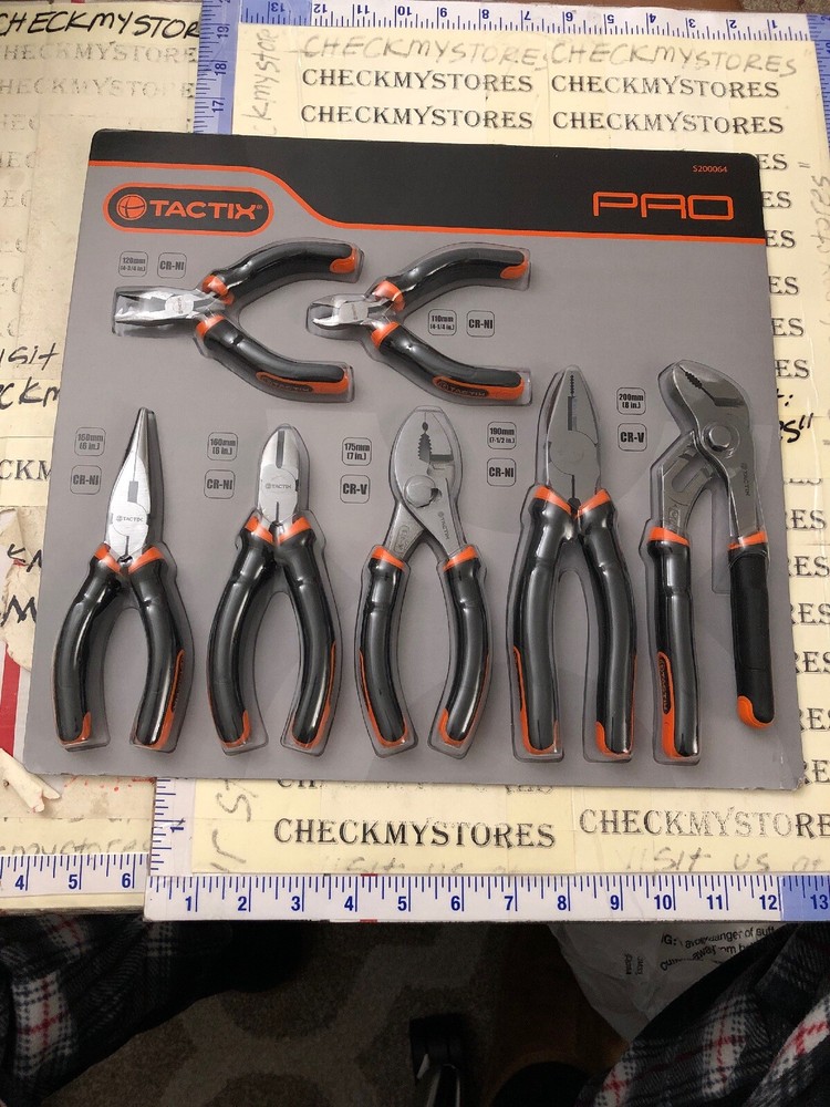 NEW Tactix S200064 PRO 7-piece Pliers Set