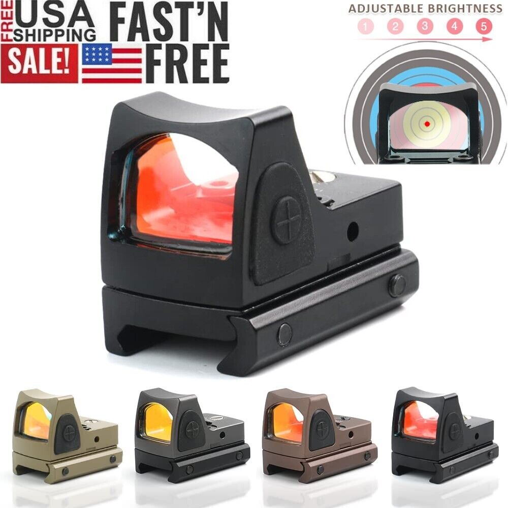 Tactical RMR Red Dot Reflex Sight 3.25MOA Picatinny Mount Glock Adjustable Sight