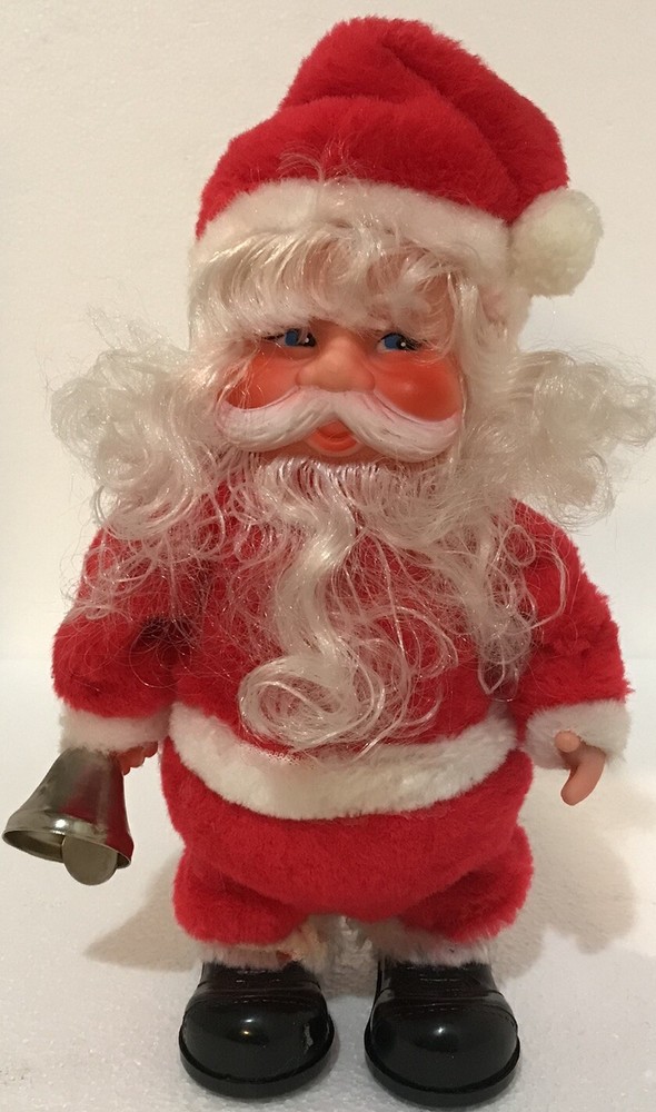 Santa Claus Vintage 1970's Bell Ringing Walking 10
