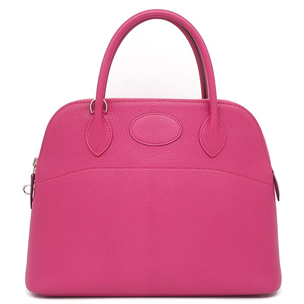 HERMES 2WAY bag Bored 31 Shave  Rose shocking SilverMetal Handbag Shoulder