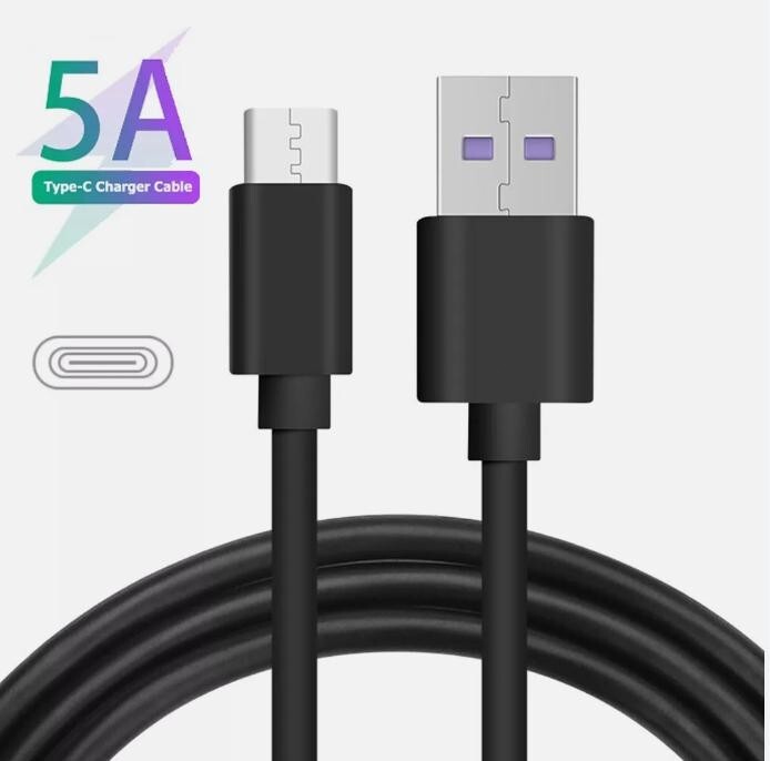 Fast Charging USB-C Cable for Samsung Huawei Type C Data Sync Black