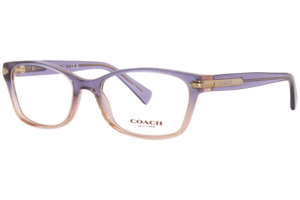 Coach HC6065 5554 Violet Peach Gradient Full Rim Eyeglasses Frame for Women 49mm