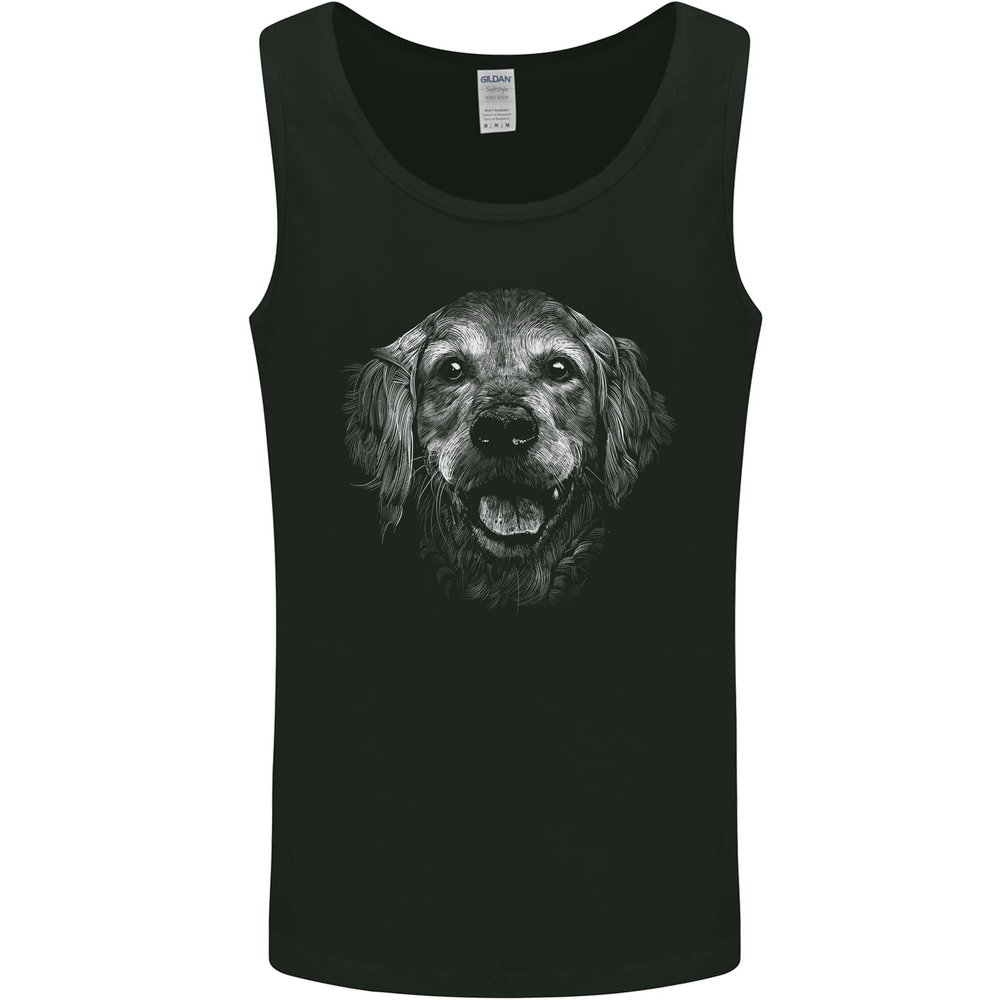 A Golden Retriever Face Mens Vest Tank Top