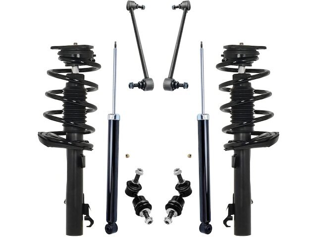 Volvo C70 Suspension Kit with Shock Struts Coil Springs & Sway Bar Links by Detroit Axle 76512HSYH