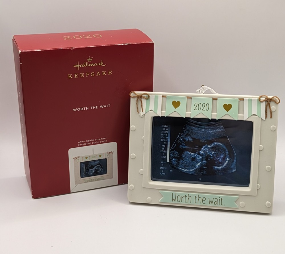 Hallmark Keepsake 2020 Worth The Wait Sonogram Frame Ornament