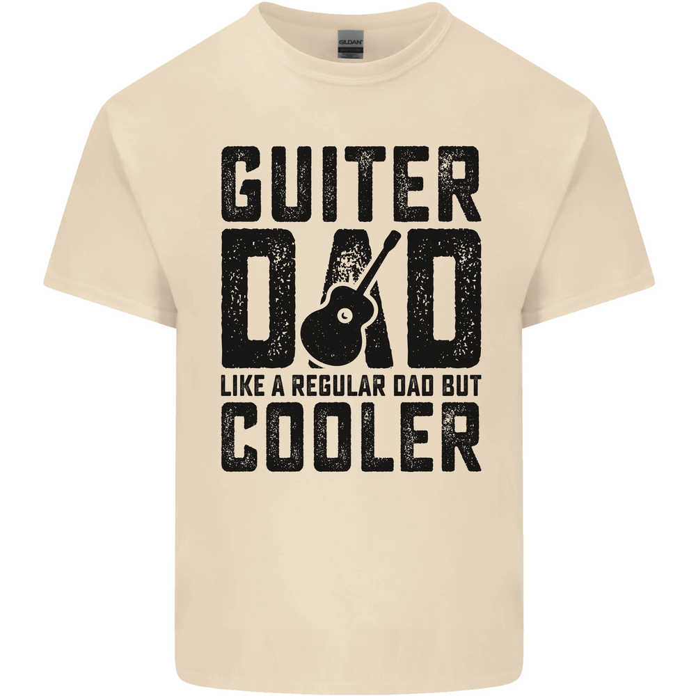 Fathers Day Guitar Dad Like a Normal dad Mens Cotton T-Shirt Tee Top
