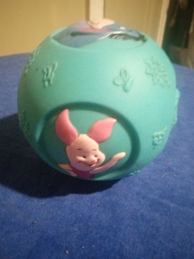 Rare Disney Winnie Pooh Vintage Squeaky Ball Toy Bath 5
