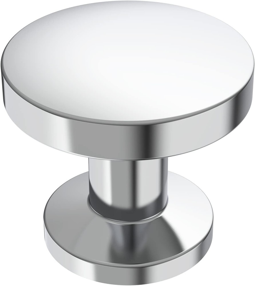 Sleek Polished Chrome Cabinet Knobs - 15 Pack Easy Installation Essentials