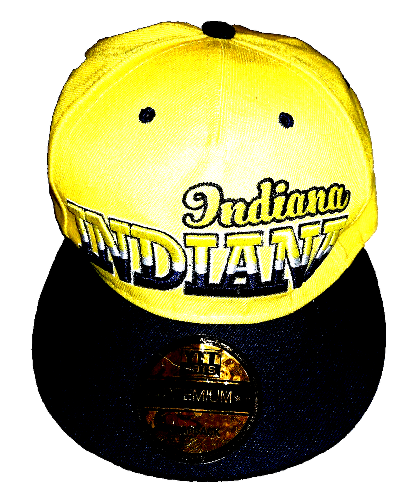 Indiana Basketball's YTT Authentic Snapback Adjustable Baseball cap Blue/Yellow