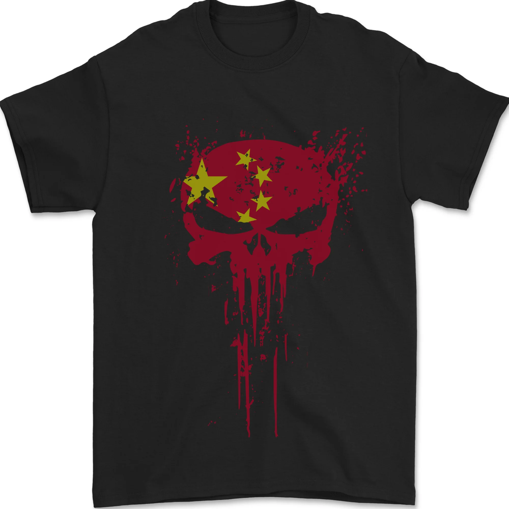China Gym Skull Chinese Bodybuilding Mens T-Shirt 100% Cotton