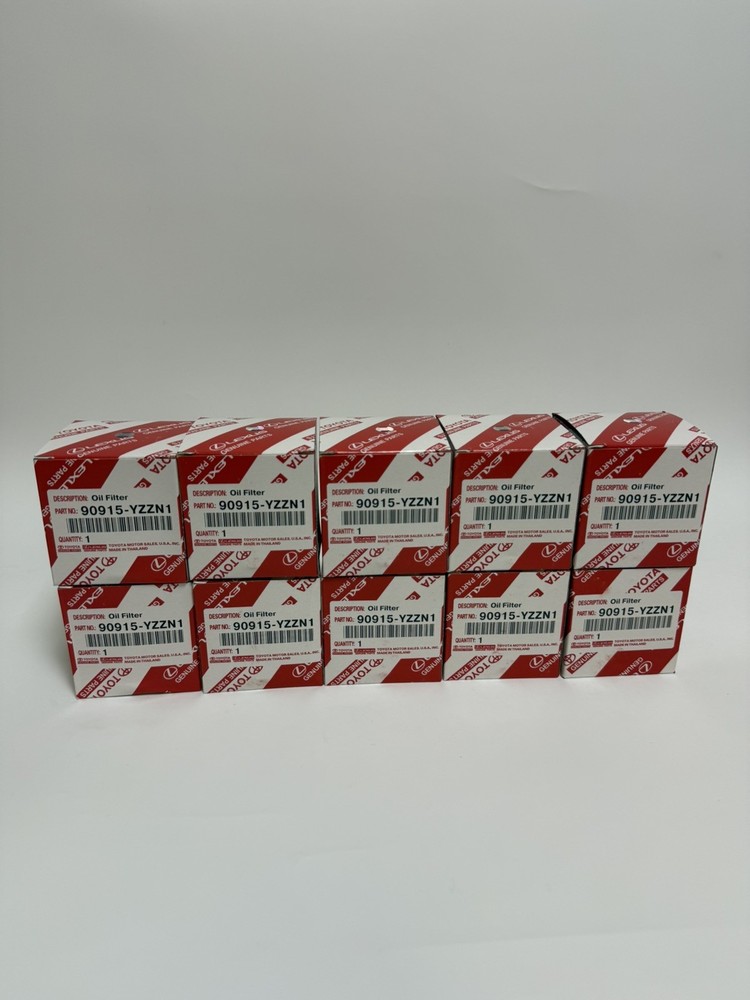 10x Genuine Toyota / Lexus Engine Spin-On Oil Filter 10 Pack Case 90915-YZZN1